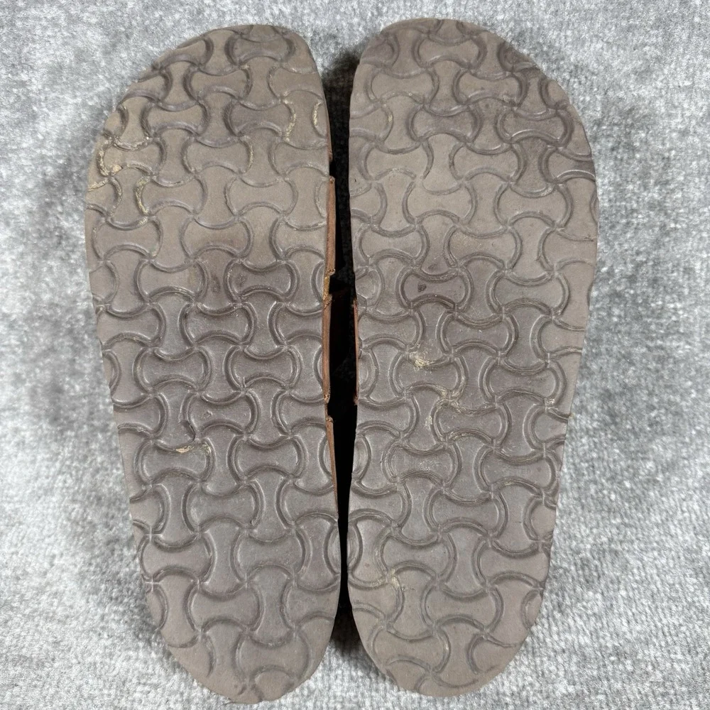 Eddie Bauer Sandals Men's 14 Brown Leather Fisherman Style Hook Loop Outdoor